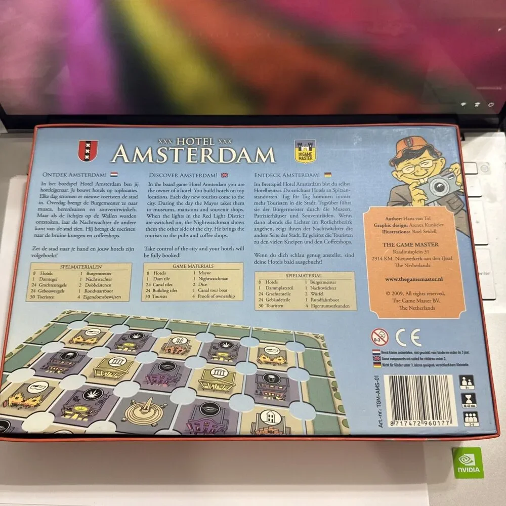 Hotel Amsterdam By The Game Master~Hans Van Tol~Very Rare~Unused Open Box